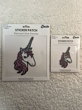 IDecoz “Unicorn” Removable/Reusable/Repositionable Sticker Patch Pair